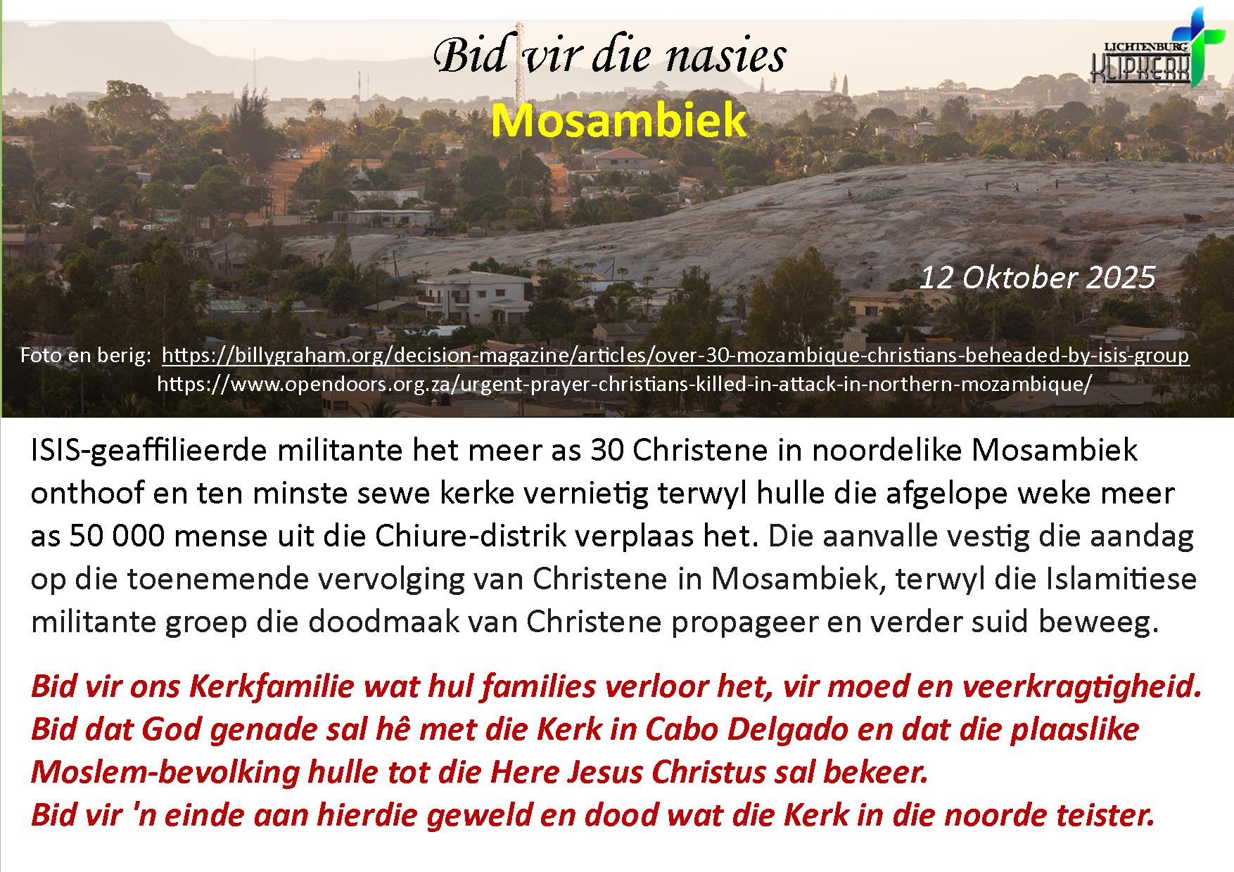 bid vir die nasies, Onbereiktes, klipkerk wereldfokus